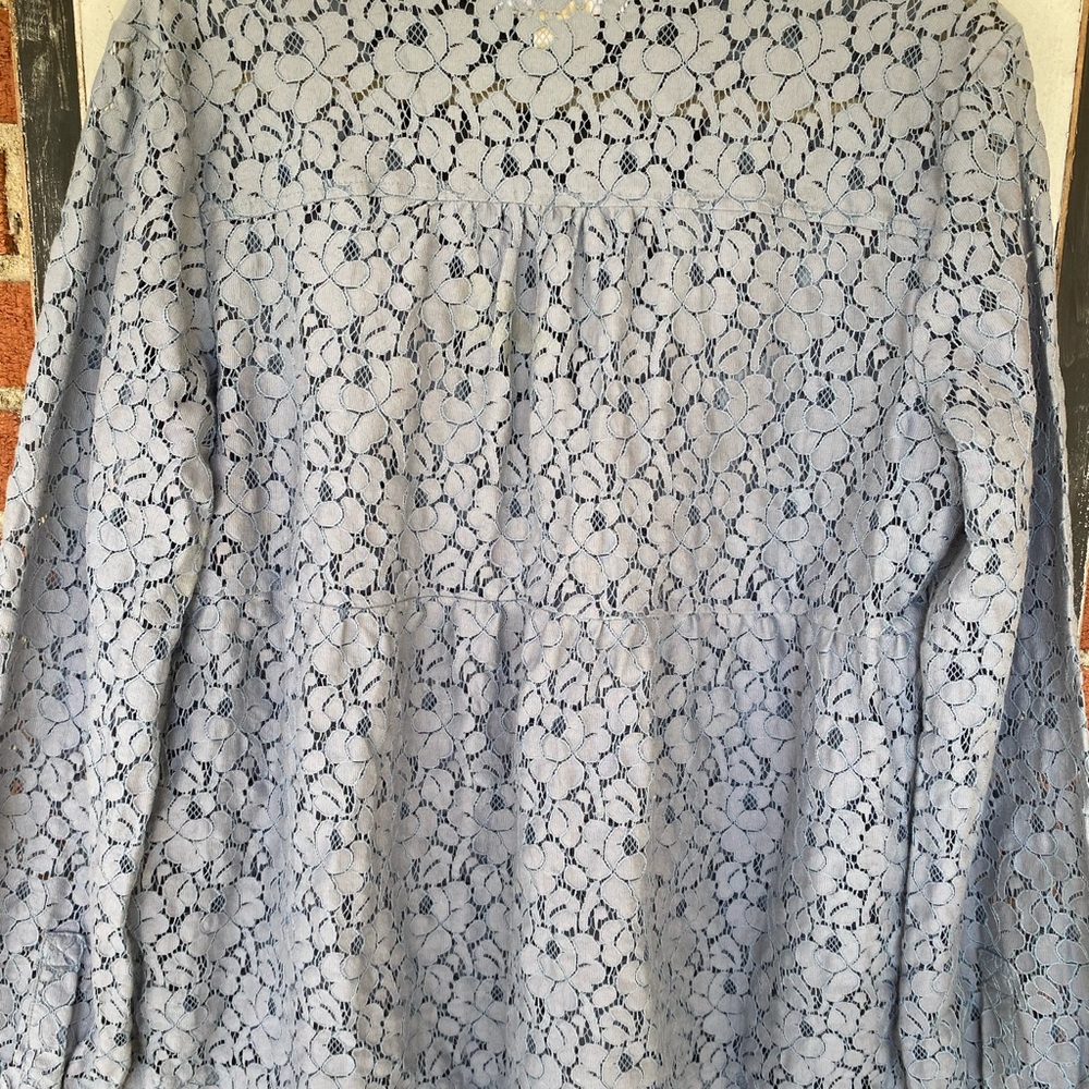 Elegant Lace Women's Top in Blue Michael Kors - Picture 5 of 6